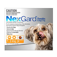 Nexgard Toy Dogs 2 - 4 Kg Upto 9 lbs 6 pack