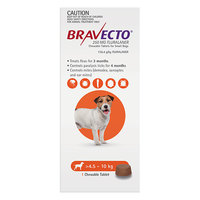 Bravecto Small Dogs 4.5-10kg 10 to 22lbs 1 Chew Tablet